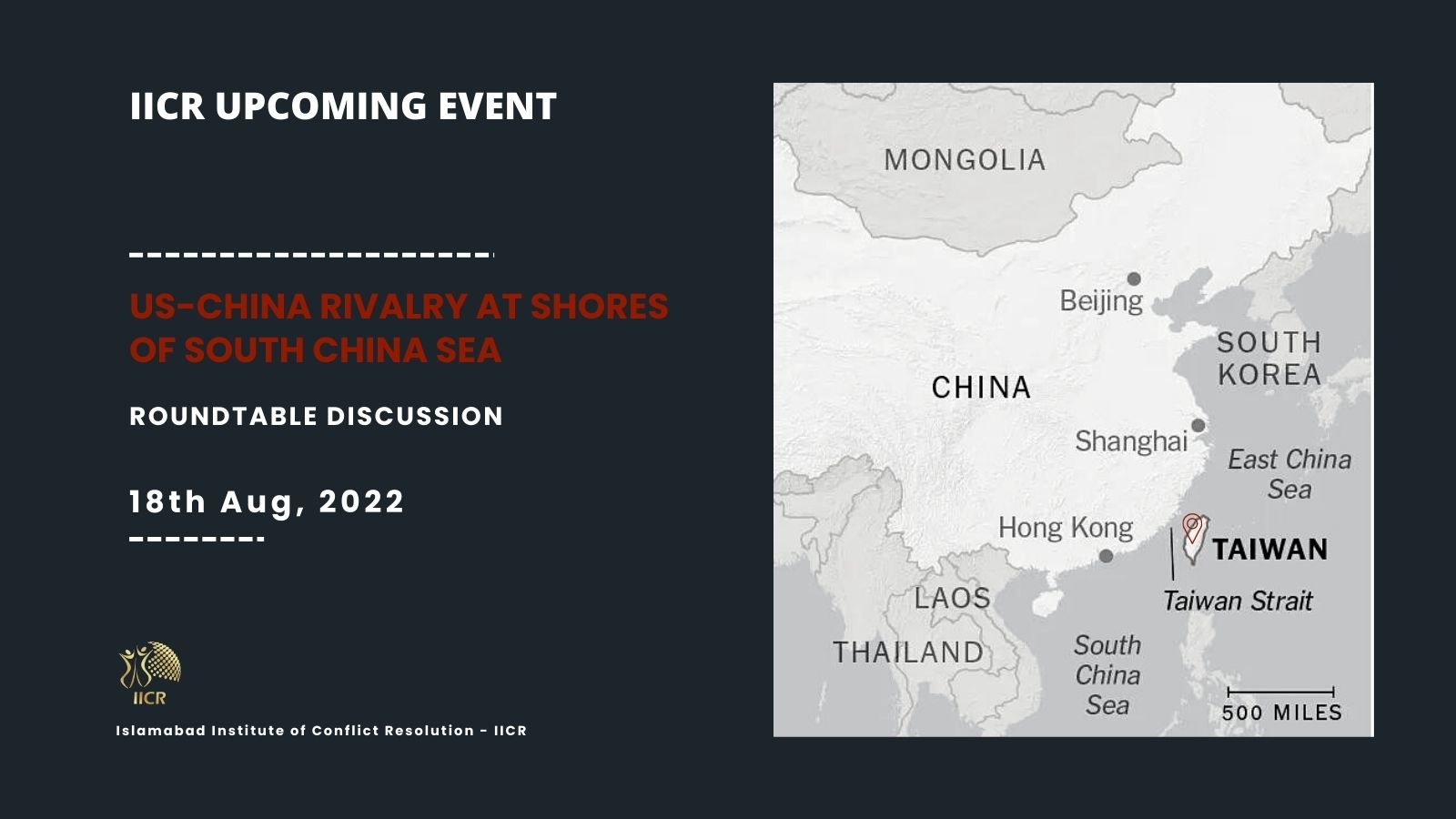 Roundtable Discussion on “U.S. – China Rivalry at the Shores of South-China Sea”